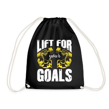 Lift For Your Goals Bodybuilding Gym - Sac de sport léger - noir - Devant