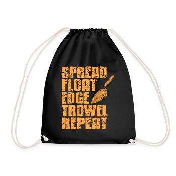 Concrete construction design for construction workers and construction site - Drawstring Bag - black - Front