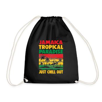 Vacances à la plage en Jamaïque au bord de la mer Design beach motif - Sac de sport léger - noir - Devant