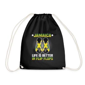 Vacances à la plage en Jamaïque au bord de la mer Design beach motif - Sac de sport léger - noir - Devant