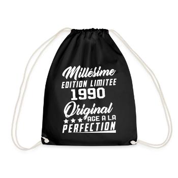 Millésime 1990 Original Cadeau D'anniversaire - Sac de sport léger - noir - Devant
