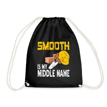 Concrete construction design for construction workers and construction site - Drawstring Bag - black - Front