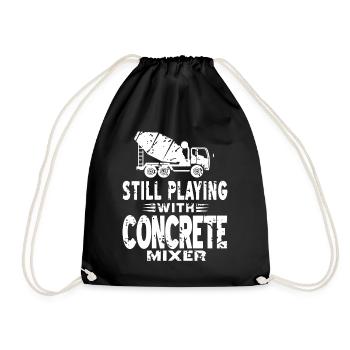Concrete construction design for construction workers and construction site - Drawstring Bag - black - Front