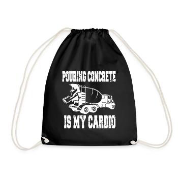 Concrete construction design for construction workers and construction site - Drawstring Bag - black - Front