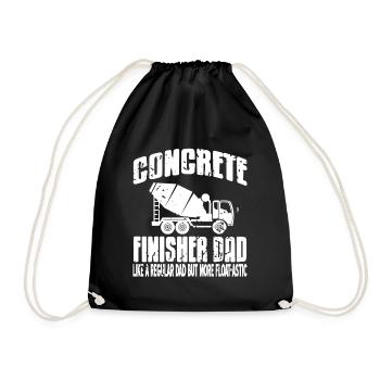 Concrete construction design for construction workers and construction site - Drawstring Bag - black - Front