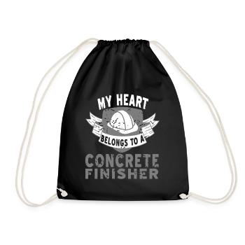Concrete construction design for construction workers and construction site - Drawstring Bag - black - Front