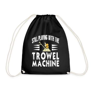 Concrete construction design for construction workers and construction site - Drawstring Bag - black - Front