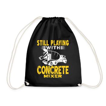 Conception de bétonneur pour ouvrier du bâtiment et chantier de construction - Sac de sport léger - noir - Devant