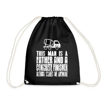 Concrete construction design for construction workers and construction site - Drawstring Bag - black - Front
