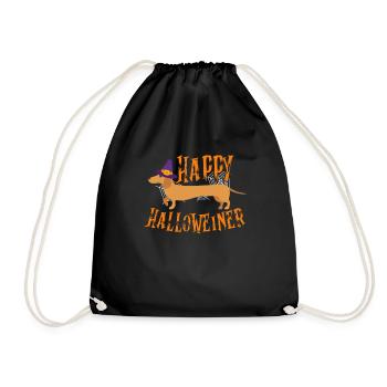 Dachshund Halloween - Drawstring Bag - black - Front