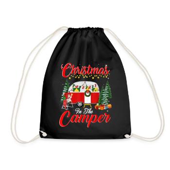 Christmas In The Camper - Drawstring Bag - black - Front
