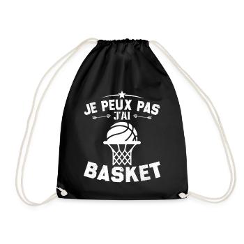 Je Peux Pas J'ai Basket Cadeau Joueur De Basket - Sac de sport léger - noir - Devant