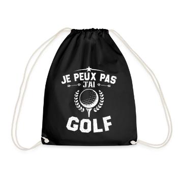 Je Peux Pas J'ai Golf Cadeau Pour Joueur De Golf - Sac de sport léger - noir - Devant