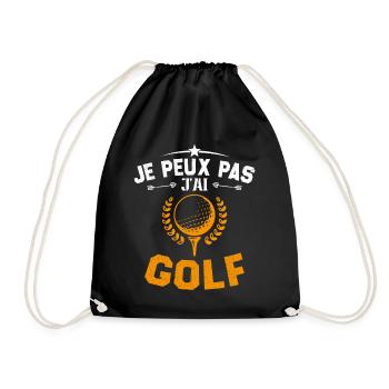 Je Peux Pas J'ai Golf Cadeau Pour Joueur De Golf - Sac de sport léger - noir - Devant