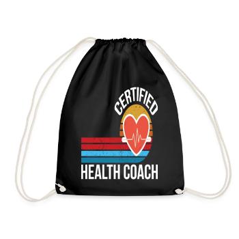 Certified Health Coach - Turnbeutel - Schwarz - Vorne