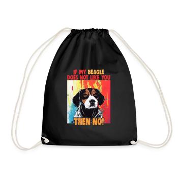Dog Saying Beagle Design pour les amoureux des chiens - Sac de sport léger - noir - Devant