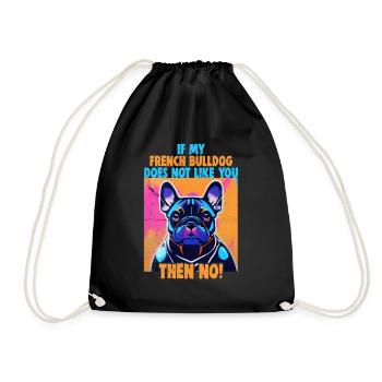 Chiens Français Bulldog Amateurs de chiens - Sac de sport léger - noir - Devant