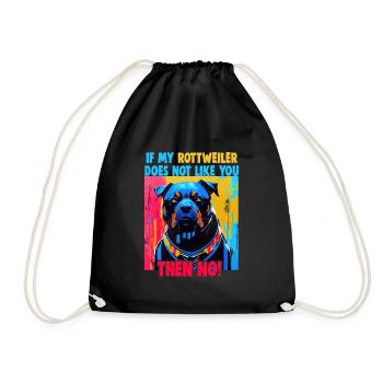 Hunde Rottweiler Hundeliebhaber - Turnbeutel - Schwarz - Vorne