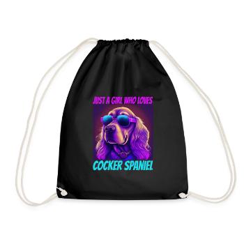 Dog saying Cocker Spaniel pour les amoureux des chiens - Sac de sport léger - noir - Devant