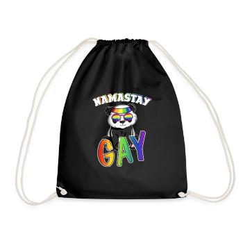 Self-Accepting Namaste Gay Meditator Colorful - Turnbeutel - Schwarz - Vorne