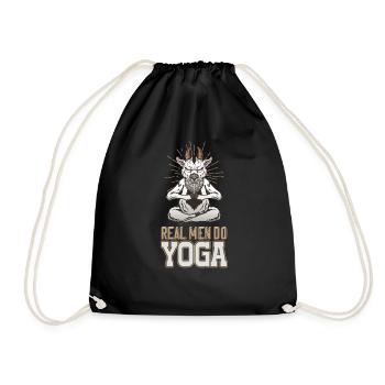 Real Man Do Yoga for the One and Only Yogi Goat - Turnbeutel - Schwarz - Vorne