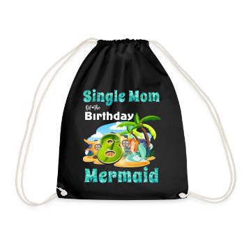 Mermaid Single Maman Du 8ème Anniversaire - Sac de sport léger - noir - Devant