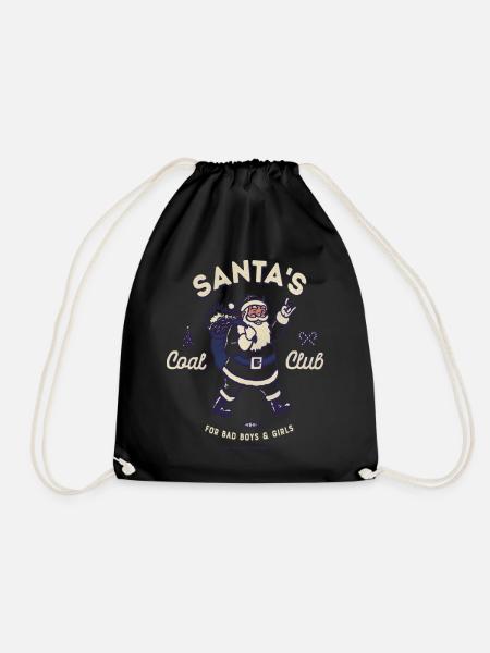 Christmas Santa's Coal Club - Turnbeutel - Schwarz