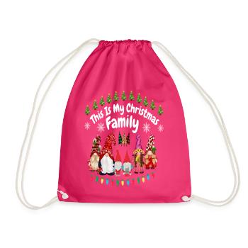 Ceci est ma famille de Noël - Sac de sport léger - fuchsia - Devant