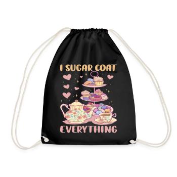 I Sugar Coat Everything Funny Baking - Sac de sport léger - noir - Devant