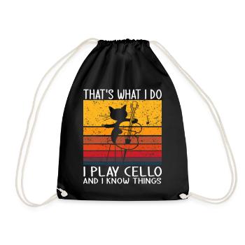 C’est ce que je fais Je joue du violoncelle et je sais des choses - Sac de sport léger - noir - Devant