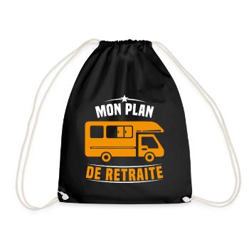 Mon Plan de Retraite Camping Car Humour Cadeau - Sac de sport léger - noir - Devant