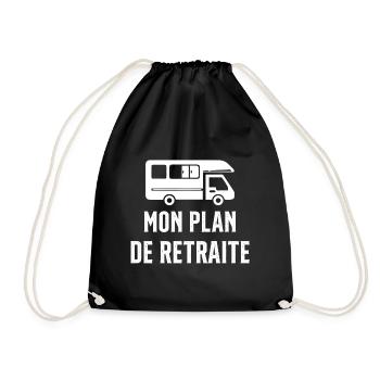 Mon Plan de Retraite Camping Car Humour Cadeau - Sac de sport léger - noir - Devant
