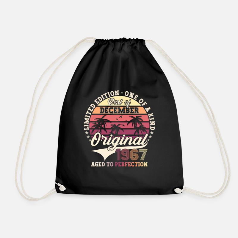 Cadeau original du 55e anniversaire de décembre 1967 - Sac de sport léger - noir