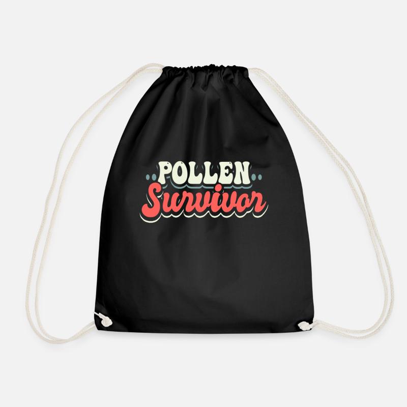 Pollen Survivor Shirt Geschenk - Turnbeutel - Schwarz