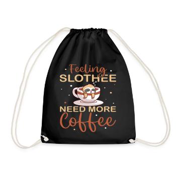 Se sentir paresseux a besoin de plus de café - Sac de sport léger - noir - Devant