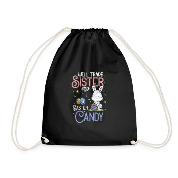 Soeur Frères et sœurs de Pâques Frère Cadeau - Sac de sport léger - noir - Devant