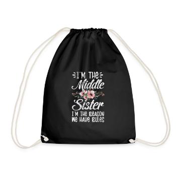 Soeur Frère Frère Famille Cadeau - Sac de sport léger - noir - Devant