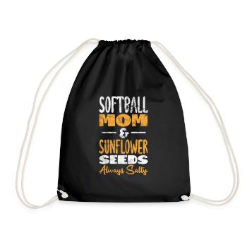 Maman de softball - Sac de sport léger - noir - Devant