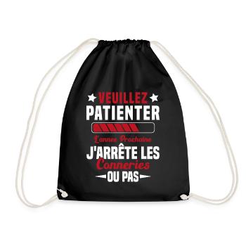 J'arrête les conneries humour - Sac de sport léger - noir - Devant