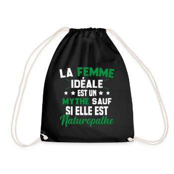 La femme idéale est un mythe sauf naturopathe - Sac de sport léger - noir - Devant