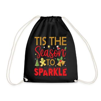 Tis The Season To Sparkle Christmas - Drawstring Bag - black - Front