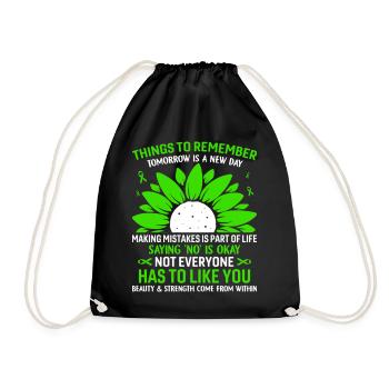 Things To Remember Tomorrow - Drawstring Bag - black - Front