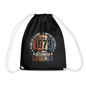 Original December 1973 49th birthday gift - Drawstring Bag - black - Front