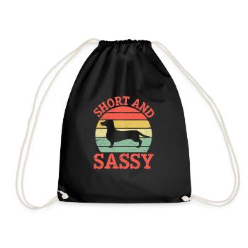 Teckel chien Chien Teckel Cadeau teckel - Sac de sport léger - noir - Devant