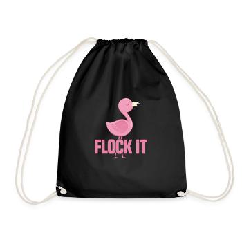Flamant rose oiseau zoo cadeau de vacances d’été - Sac de sport léger - noir - Devant