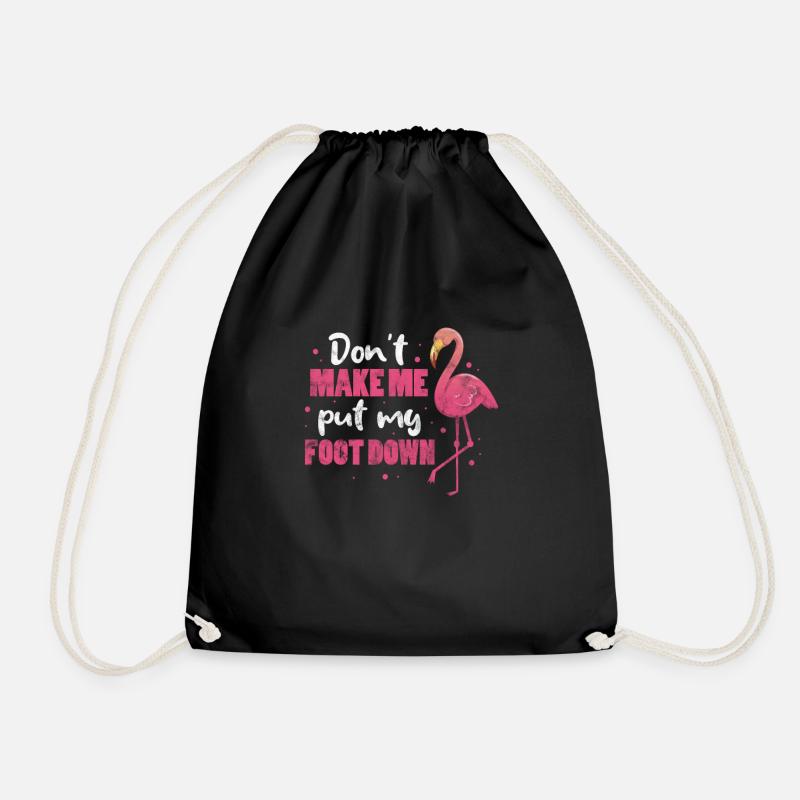 Flamingo - Turnbeutel - Schwarz