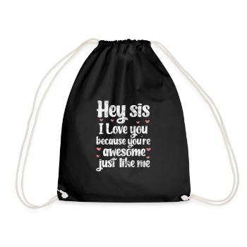 Soeur Frère Frères et sœurs Cadeau de famille - Sac de sport léger - noir - Devant