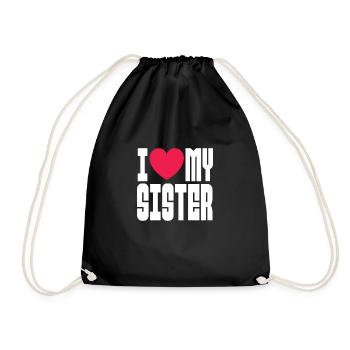 Sister - Drawstring Bag - black - Front
