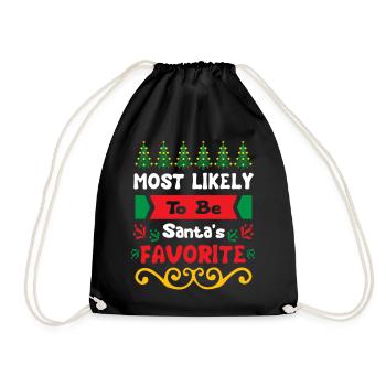 Les plus susceptibles que Noël soit le favori du Père Noël - Sac de sport léger - noir - Devant