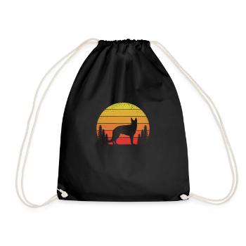 Berger allemand - Sac de sport léger - noir - Devant